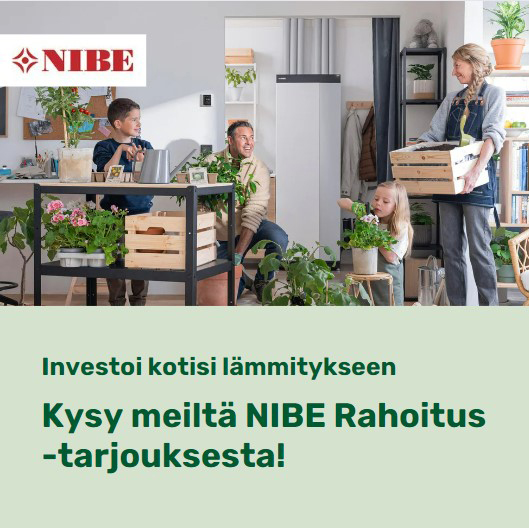 NIBE Rahoituskampanja somepostaus jälleenmyyjien käyttöön