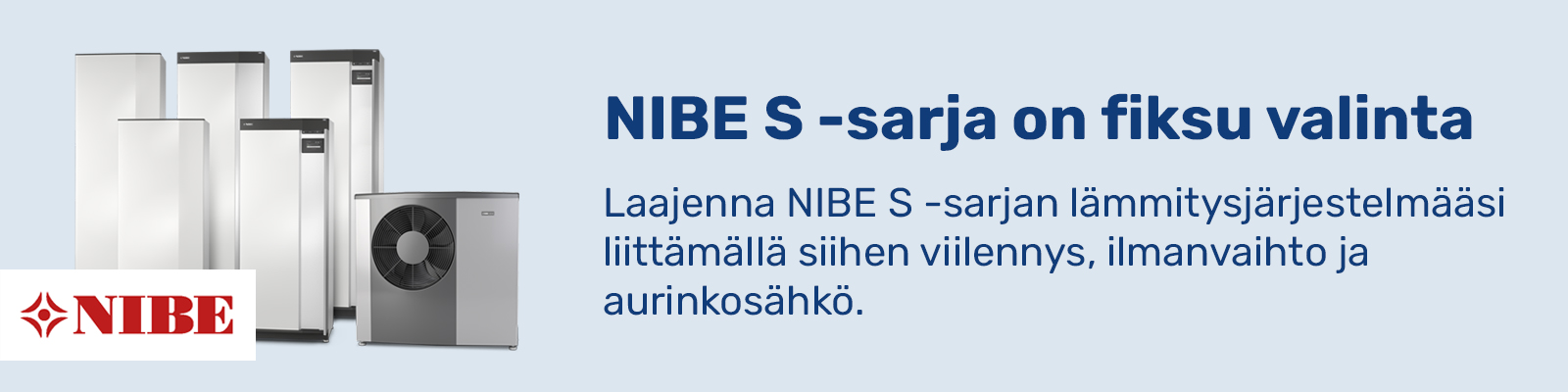 NIBE S -sarja banneri - tuotekuva
